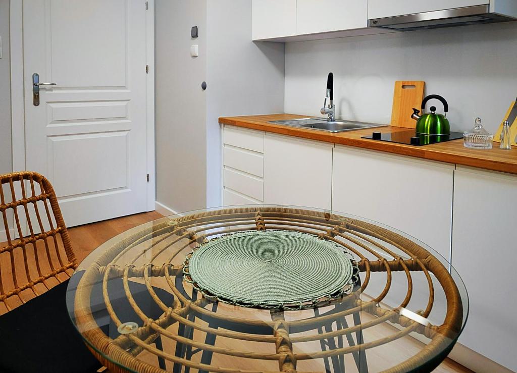 Kuchyň nebo kuchyňský kout v ubytování Hugo Eden Apartments