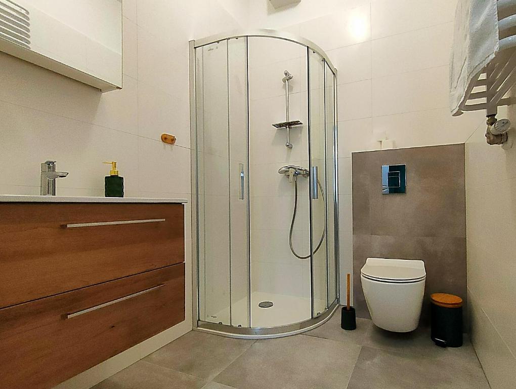 Koupelna v ubytování Hugo Eden Apartments