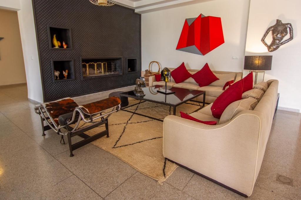 Posezení v ubytování Villa Fima Kech