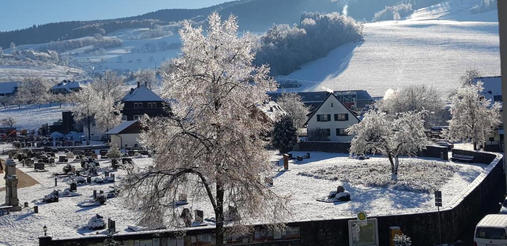 Gasthaus Sternen Post v zimě