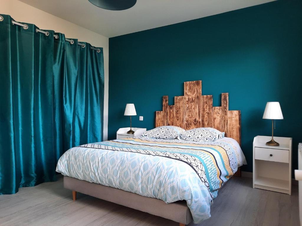 Posteľ alebo postele v izbe v ubytovaní Maison hyper centre Gravelines - 5 chambres