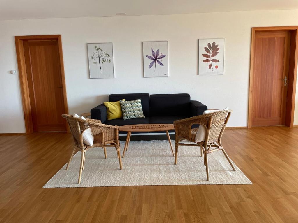 Posezení v ubytování Wunderschönes Gästehaus mit grandioser Aussicht