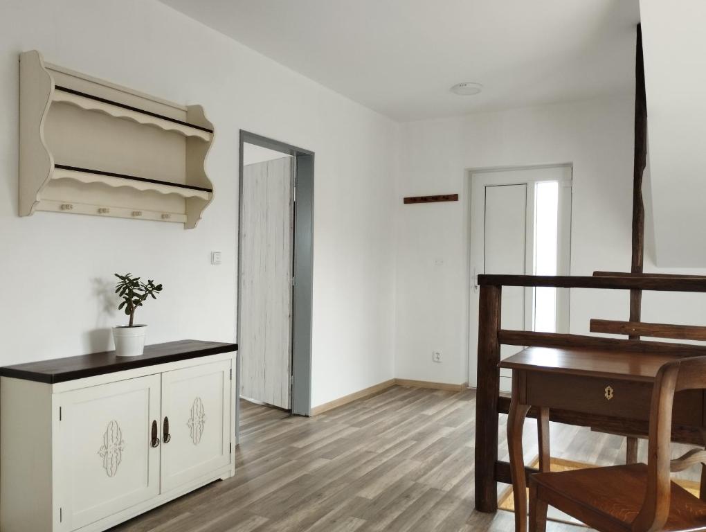 Kuchyň nebo kuchyňský kout v ubytování Apartmány Svatá