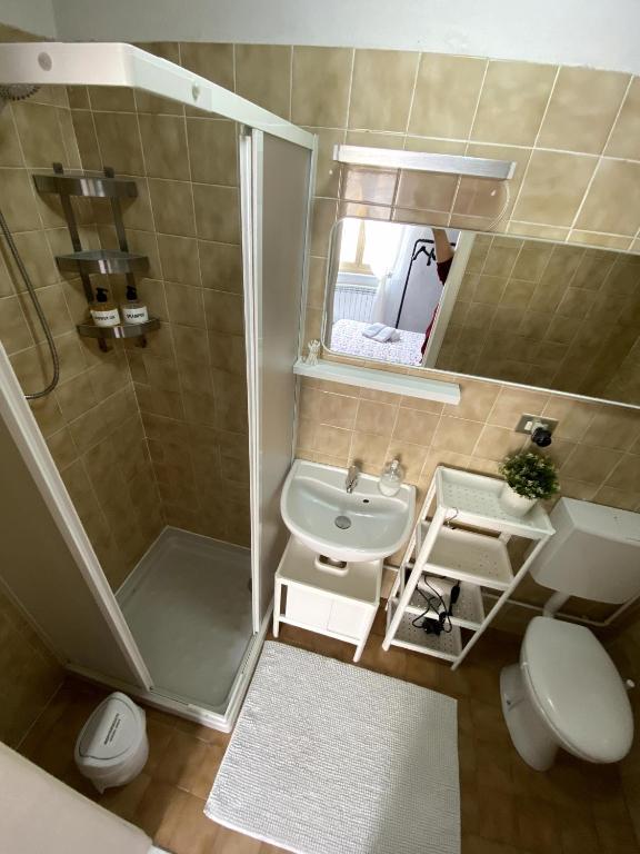 Koupelna v ubytování B&B Pontedera