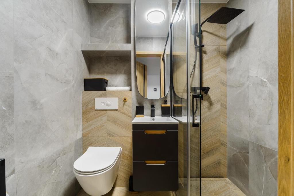 Kúpeľňa v ubytovaní P&O Apartments Sobieskiego - Mokotów