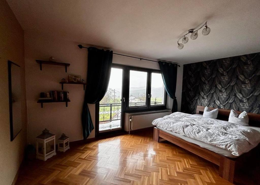 Postel nebo postele na pokoji v ubytování Haus Panoramablick
