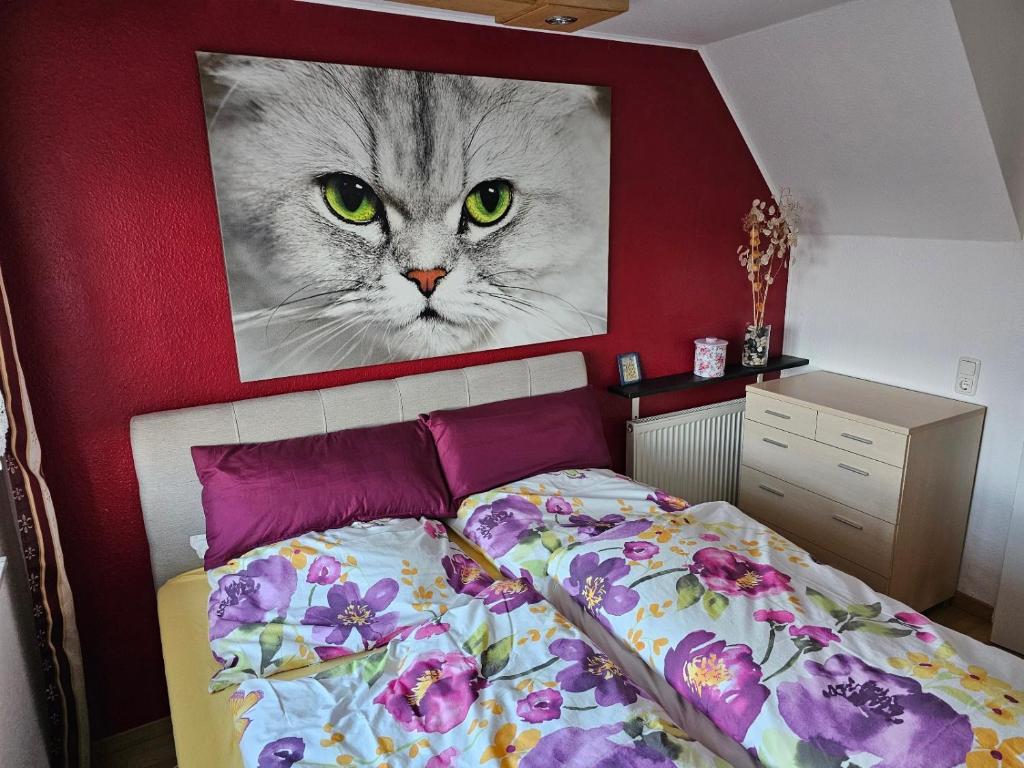 Postel nebo postele na pokoji v ubytování Unter dem Fuchsturm