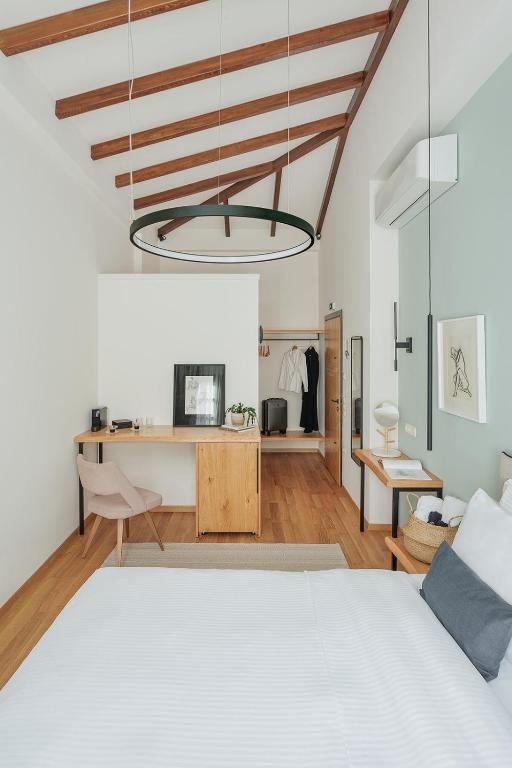 Kuchyň nebo kuchyňský kout v ubytování Petrou Suites