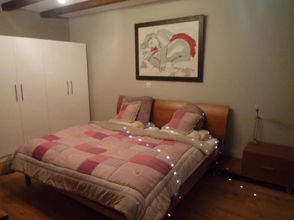 Postel nebo postele na pokoji v ubytování Chalet Mund