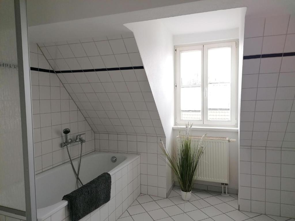 Koupelna v ubytování Ferienwohnung Neuer Weg 15