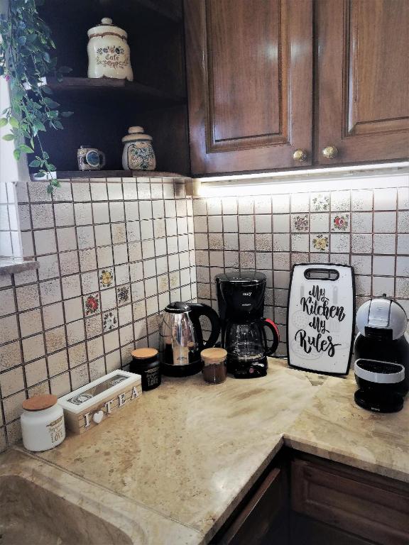 Kuchyň nebo kuchyňský kout v ubytování sapfo's house
