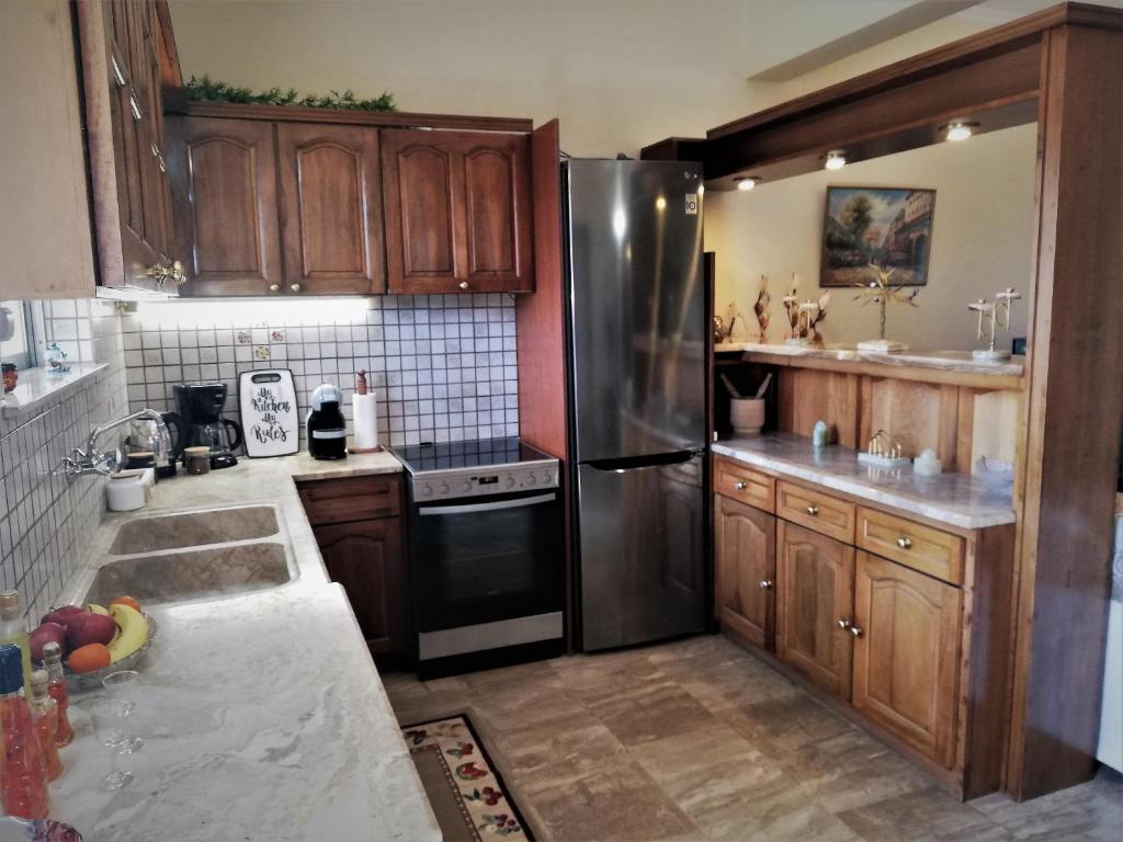 Kuchyň nebo kuchyňský kout v ubytování sapfo's house