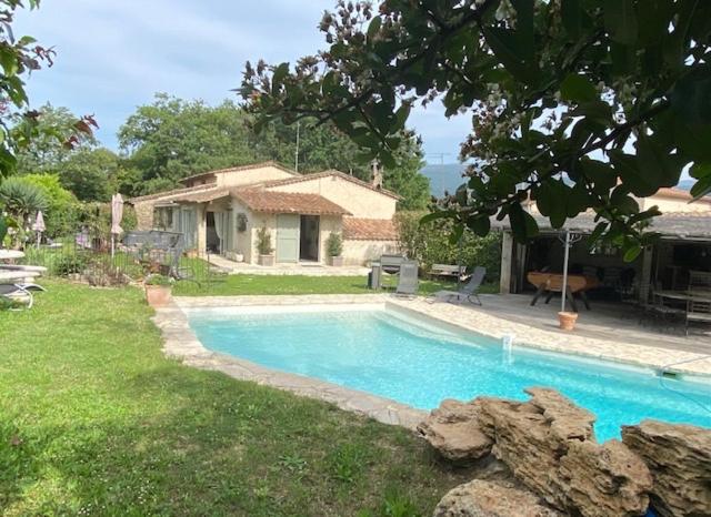 mały basen przed domem w obiekcie Villa Familiale piscine, spa, entre Cannes et Nice w mieście Châteauneuf