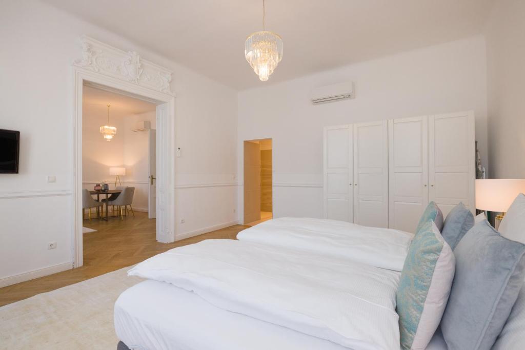 Posteľ alebo postele v izbe v ubytovaní Rafael Kaiser Premium Apartments - Contactless 24h Check-In