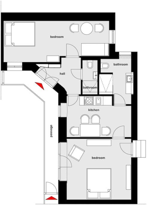 The floor plan of Klarahome Apartment