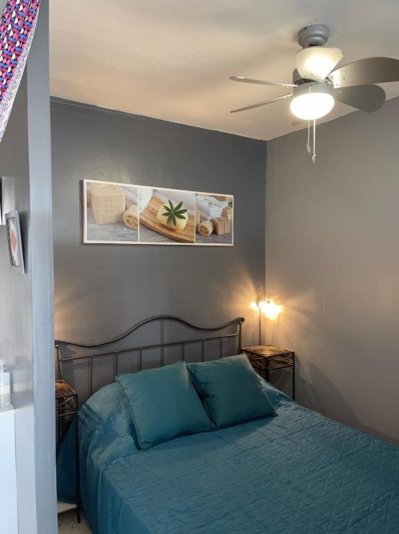 Posteľ alebo postele v izbe v ubytovaní Appartement proche des Thermes