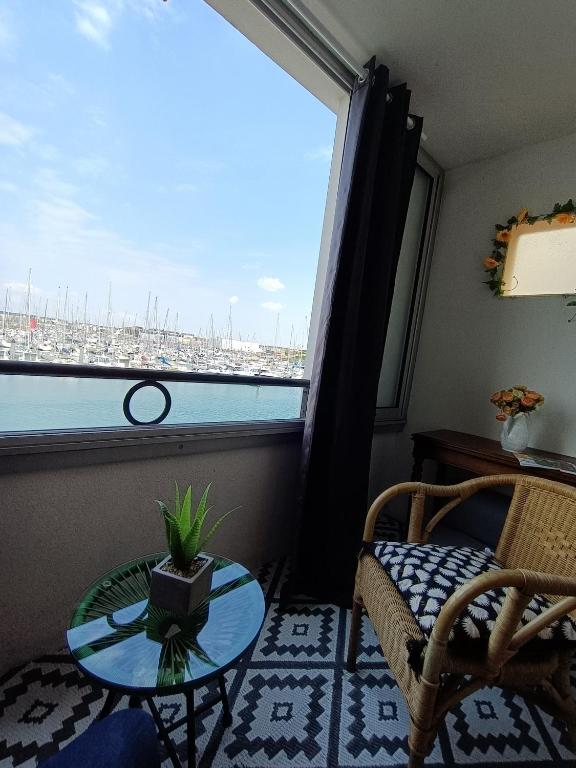 Balkón alebo terasa v ubytovaní Marinas 2 - Agreable studio face au port Olona