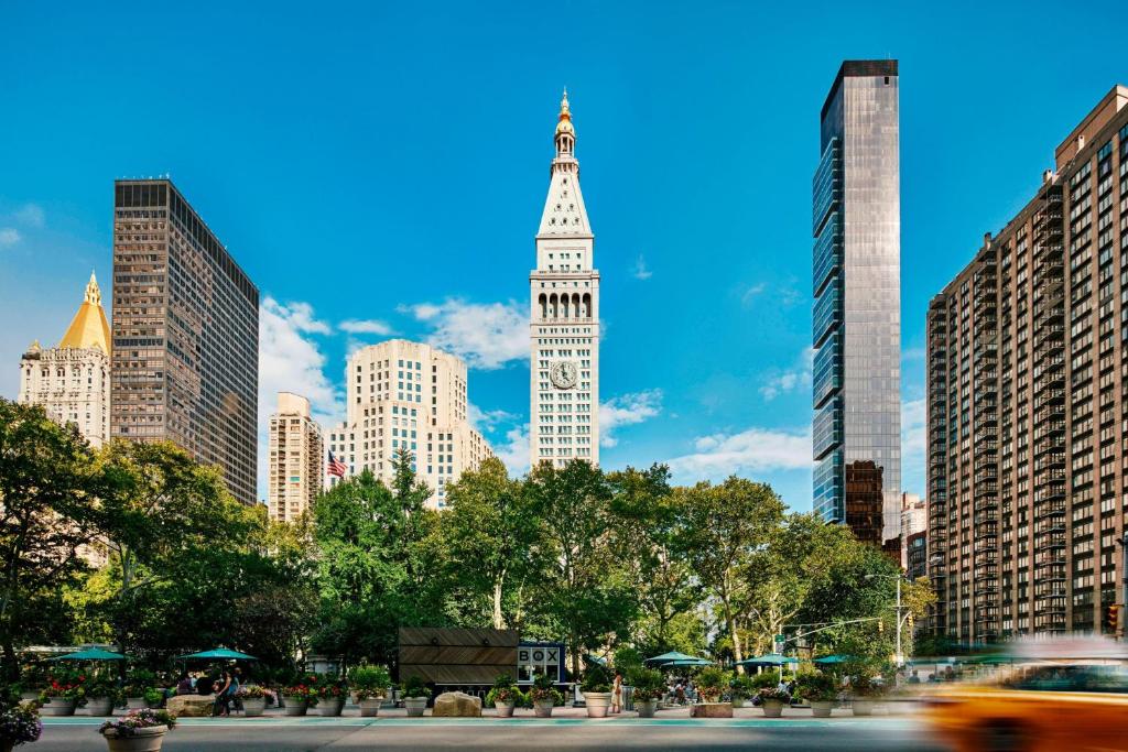 Uma visão geral de Nova York ou uma vista da cidade tirada do hotel