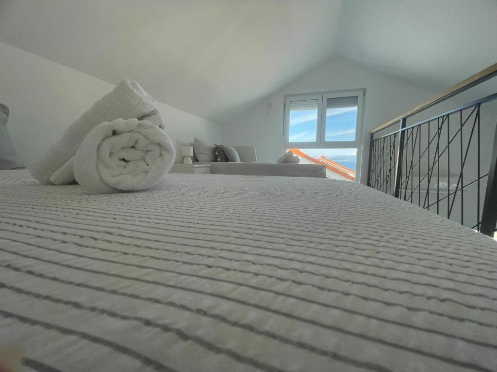 Postel nebo postele na pokoji v ubytování Apartment Olyntha