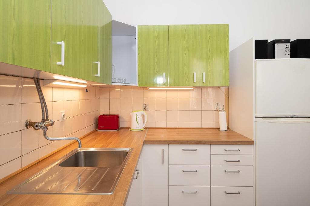 Kuchyň nebo kuchyňský kout v ubytování Piano Apartment