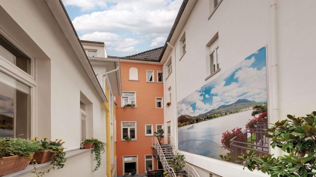 Das Geb?ude in dem sich das Hotel befindet