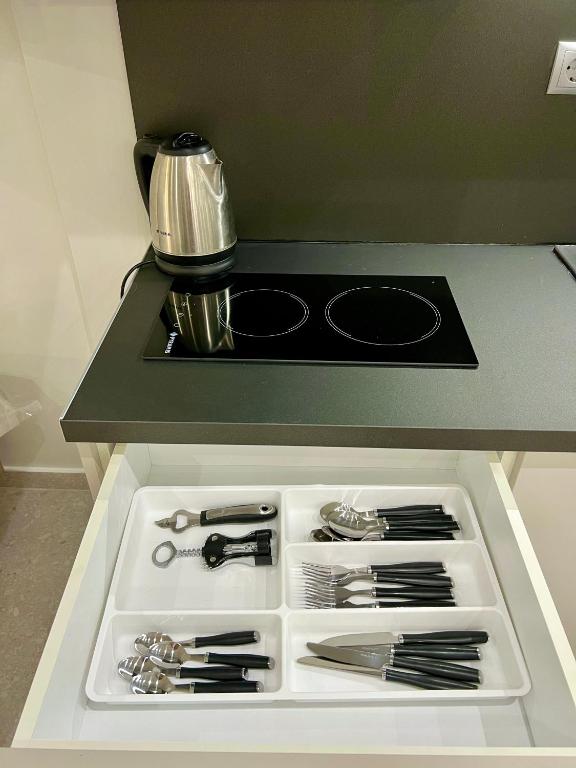 Kuchyňa alebo kuchynka v ubytovaní Smart Lux Apartment B