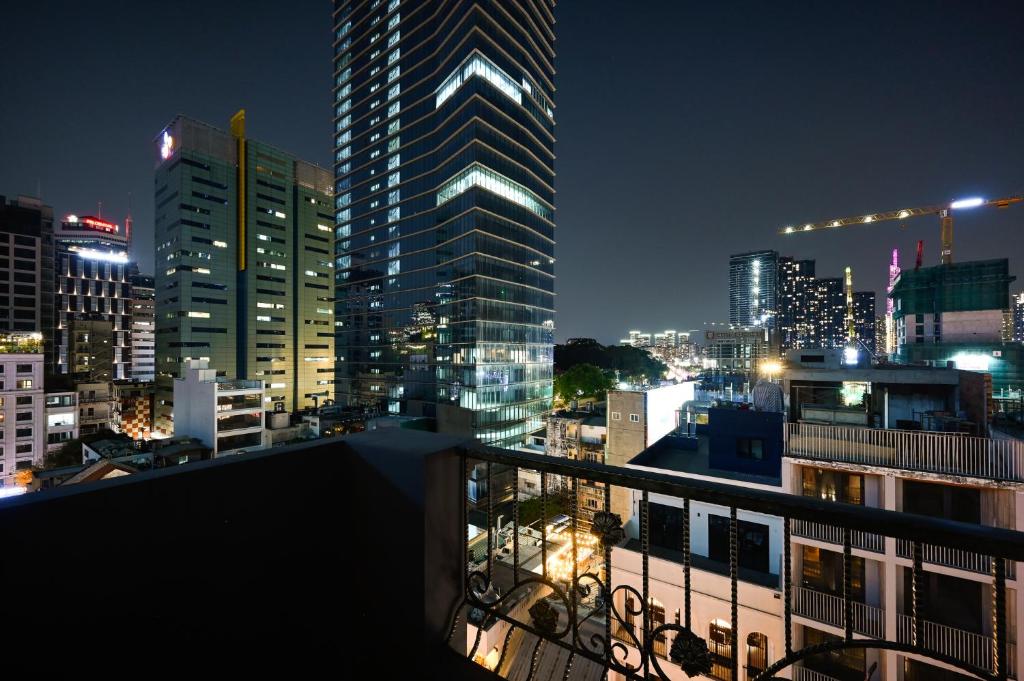Uma vista geral de Cidade de Ho Chi Minh ou a vista da cidade a partir do hotel