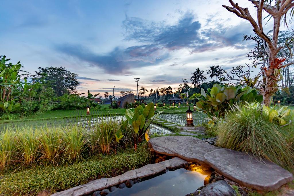 Zahrada ubytování Anumana Village Ubud