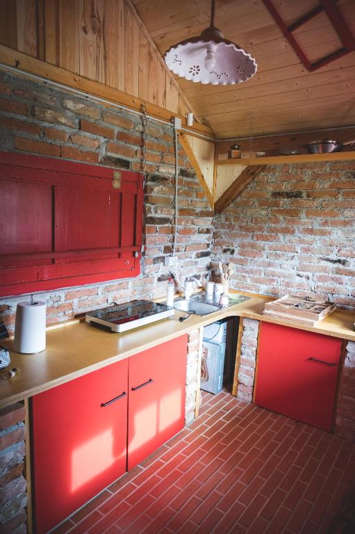 Köök või kööginurk majutusasutuses Glamping na podeželju