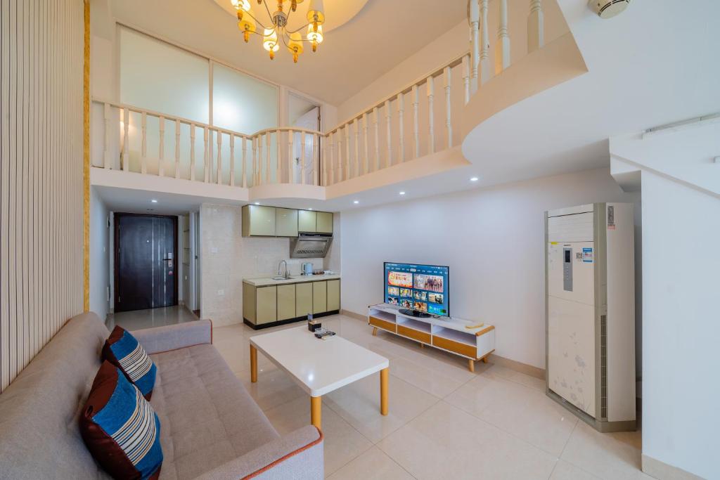 April Fair Duplex Apartment Guagnzhou South Railway Station Min Jie Branch - Apartamento De Dos Dormitorios
