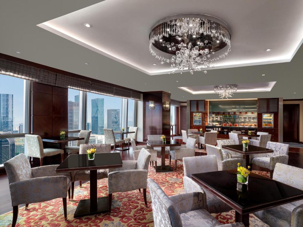 Posezení v ubytování Futian Shangri-La, Shenzhen,Near to Shenzhen Convention&Exhibition Centre, Futian Railway Station