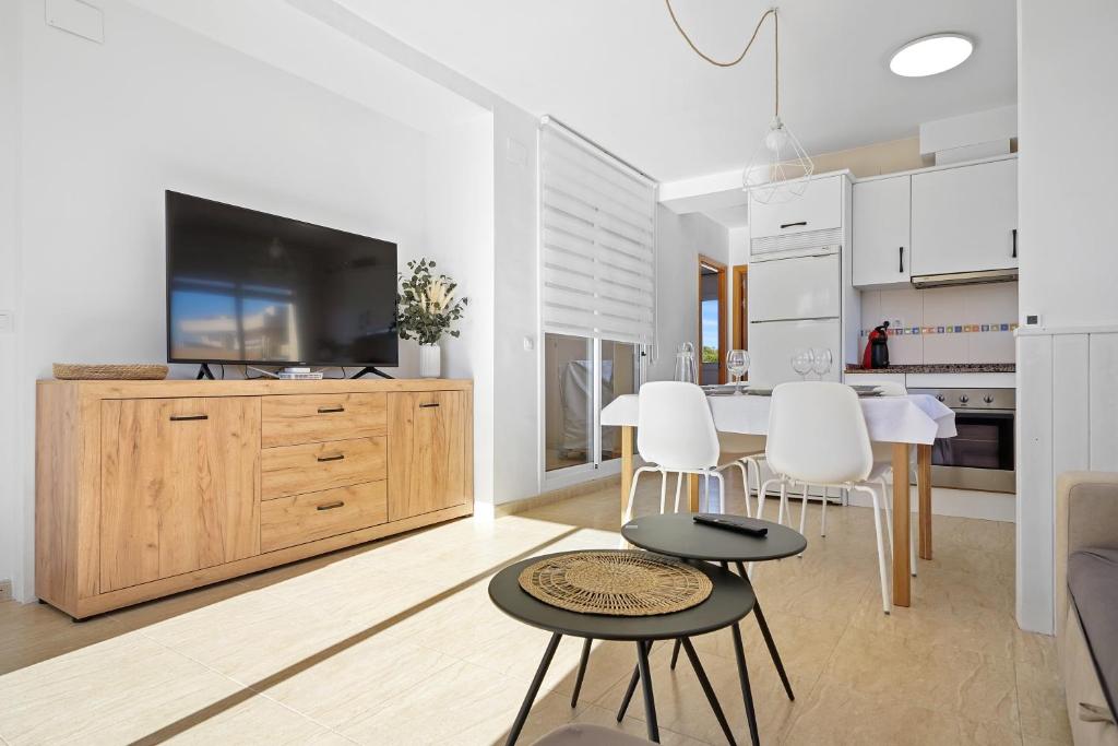 Kuchyň nebo kuchyňský kout v ubytování Hauzify I Apartament Mediterrani