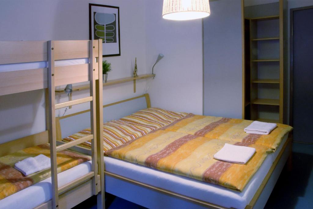 Postel nebo postele na pokoji v ubytování Chata H&D Červenohorské Sedlo