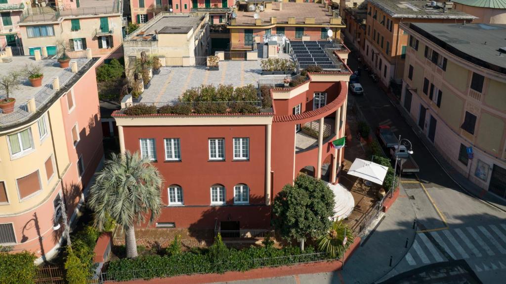 an aerial view of a city with buildings at Hotel Villa Alberti Portofino Land in Santa Margherita Ligure