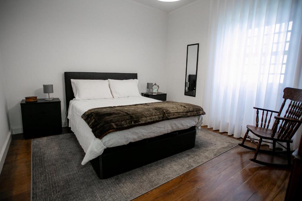 Postel nebo postele na pokoji v ubytování Quinta dos Mistérios- Turismo de Habitação