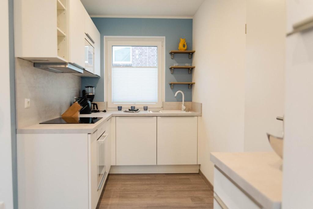 Kuchyň nebo kuchyňský kout v ubytování Küsten Apartments Tannenhausen