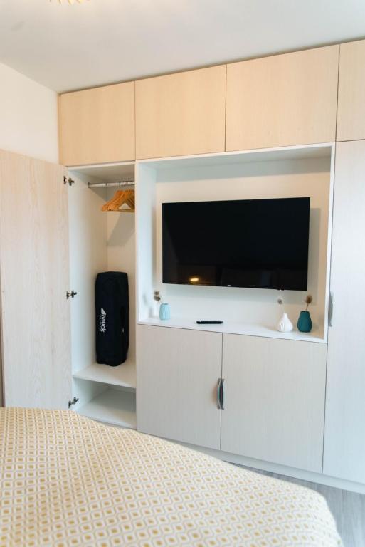 Kuchyň nebo kuchyňský kout v ubytování Küsten Apartments Tannenhausen