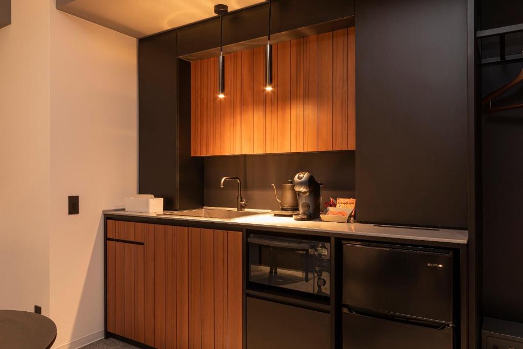 Kuchyň nebo kuchyňský kout v ubytování Hotel Keihan Namba Grande