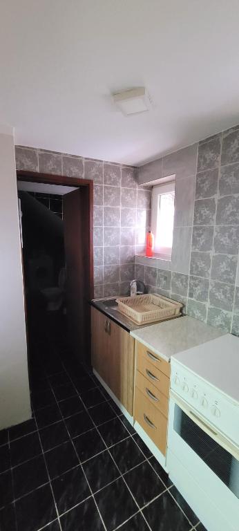 Kuchyň nebo kuchyňský kout v ubytování Apartman Progresso