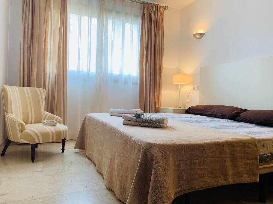 Postel nebo postele na pokoji v ubytování Magnífico apartamento a 500 m de la playa