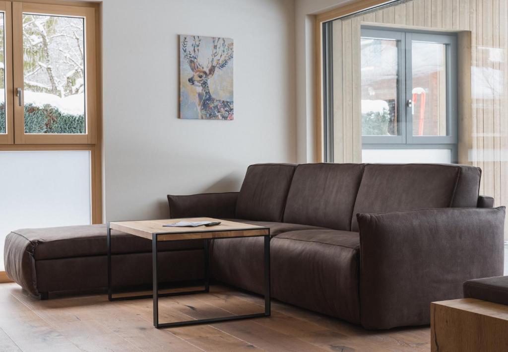 Posezení v ubytování ad-fontanas Appartements Vandans