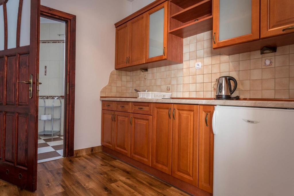 Kuchyňa alebo kuchynka v ubytovaní Sykowny Dworek Apartamenty