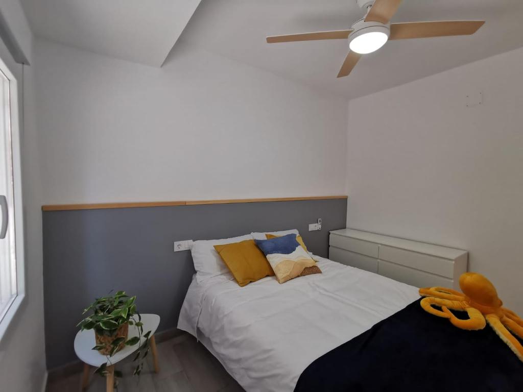 A bed or beds in a room at Casa playa