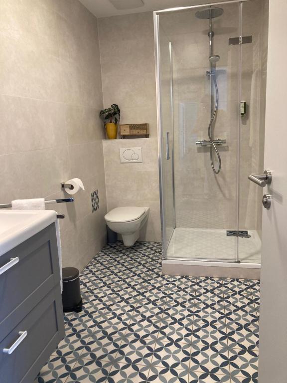 Koupelna v ubytování Motel55 - nettes Hotel mit Self Check-In in Villach, Warmbad