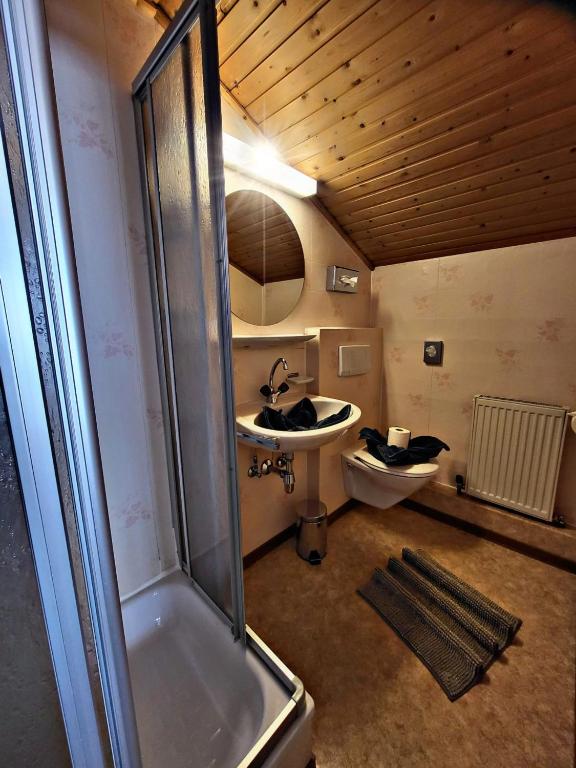 Koupelna v ubytování Lebensquelle Krapfenhof