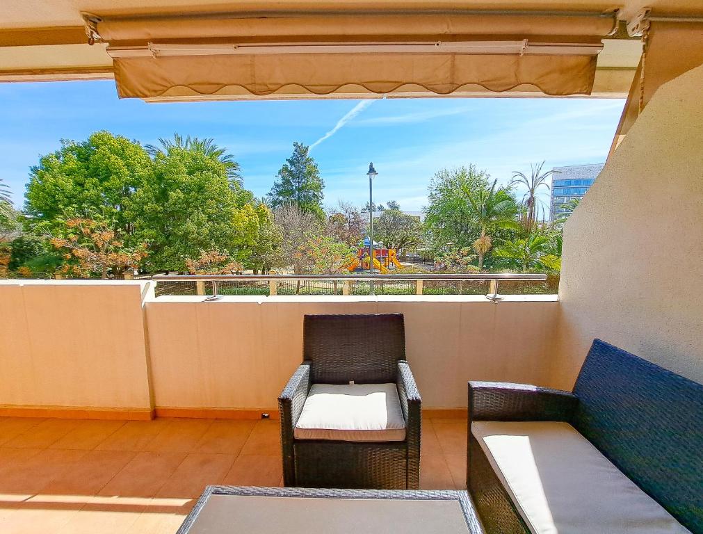A balcony or terrace at Great Location, Estepona Town