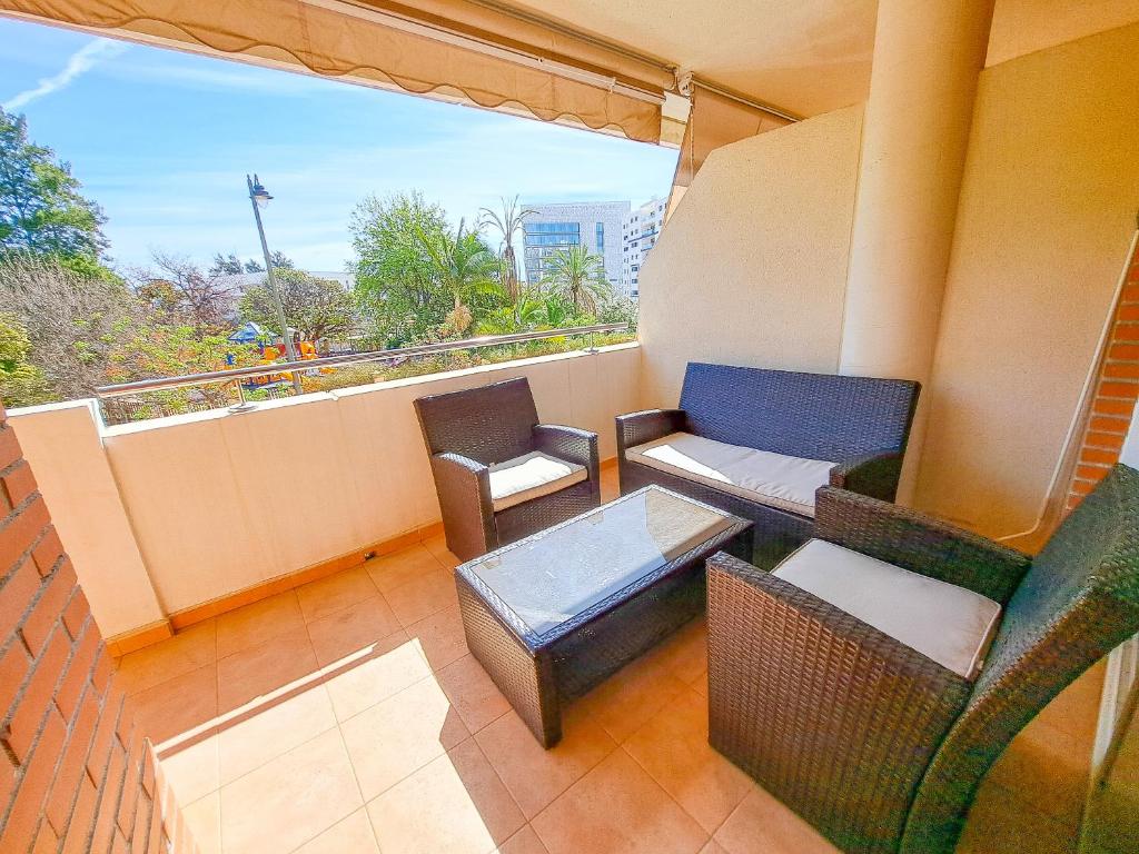 A seating area at Great Location, Estepona Town