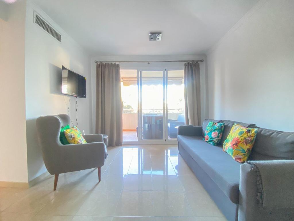A seating area at Great Location, Estepona Town