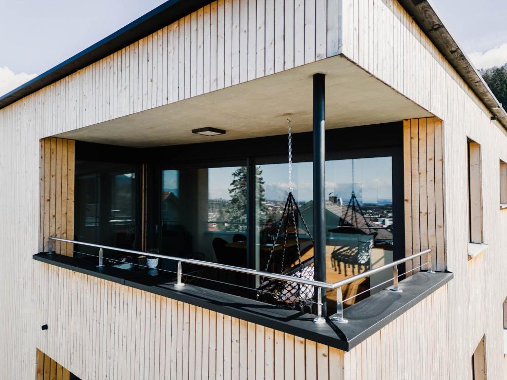 Balkón nebo terasa v ubytování Ferienhaus Sandra