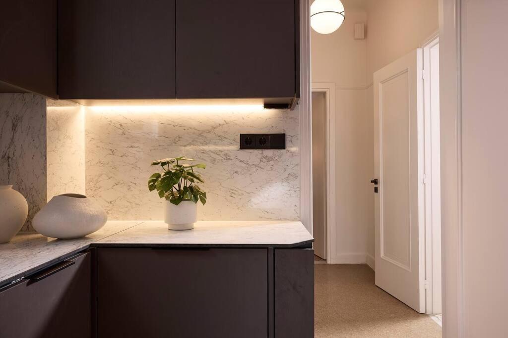 A kitchen or kitchenette at Acropolis Museum Grand Residence